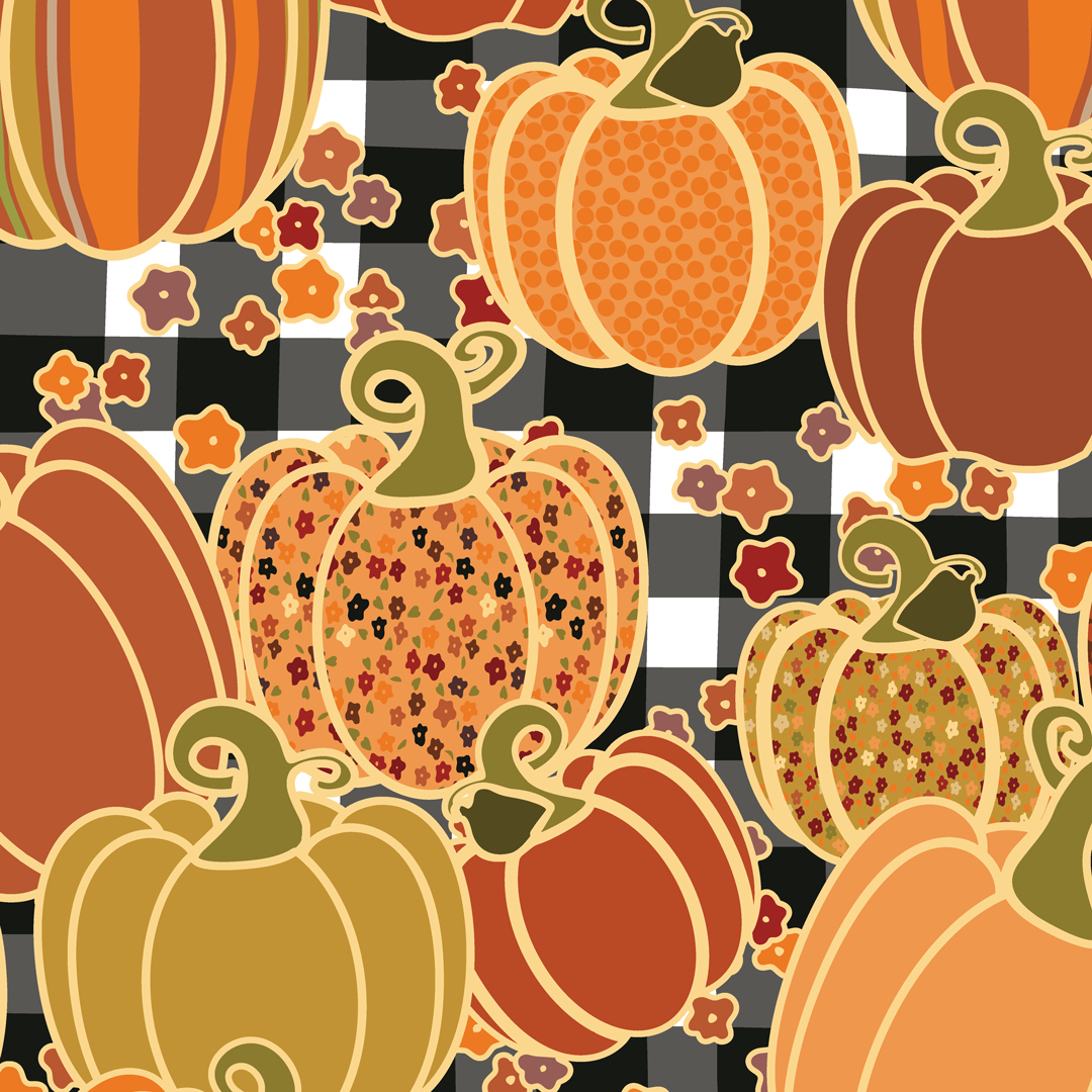 Cottage Pumpkin Gingham